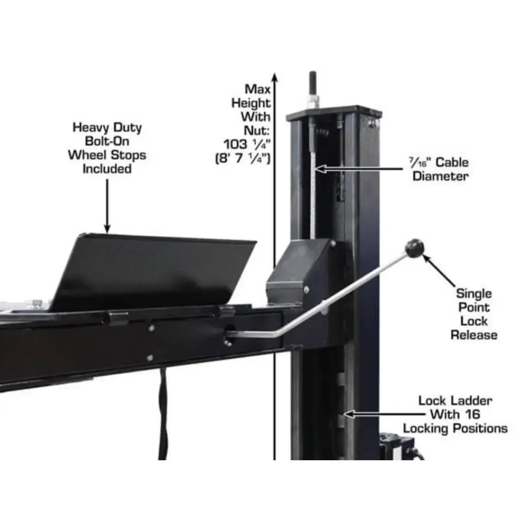 Atlas ALI Certified APEX9 4-Post Lift + RJ6 Rolling Bridge Jack Combo - Image 12