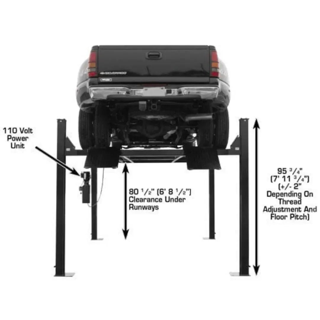 Atlas Garage PRO9000 4 Post Lift + RJ6 Rolling Jacks Combo - Image 9