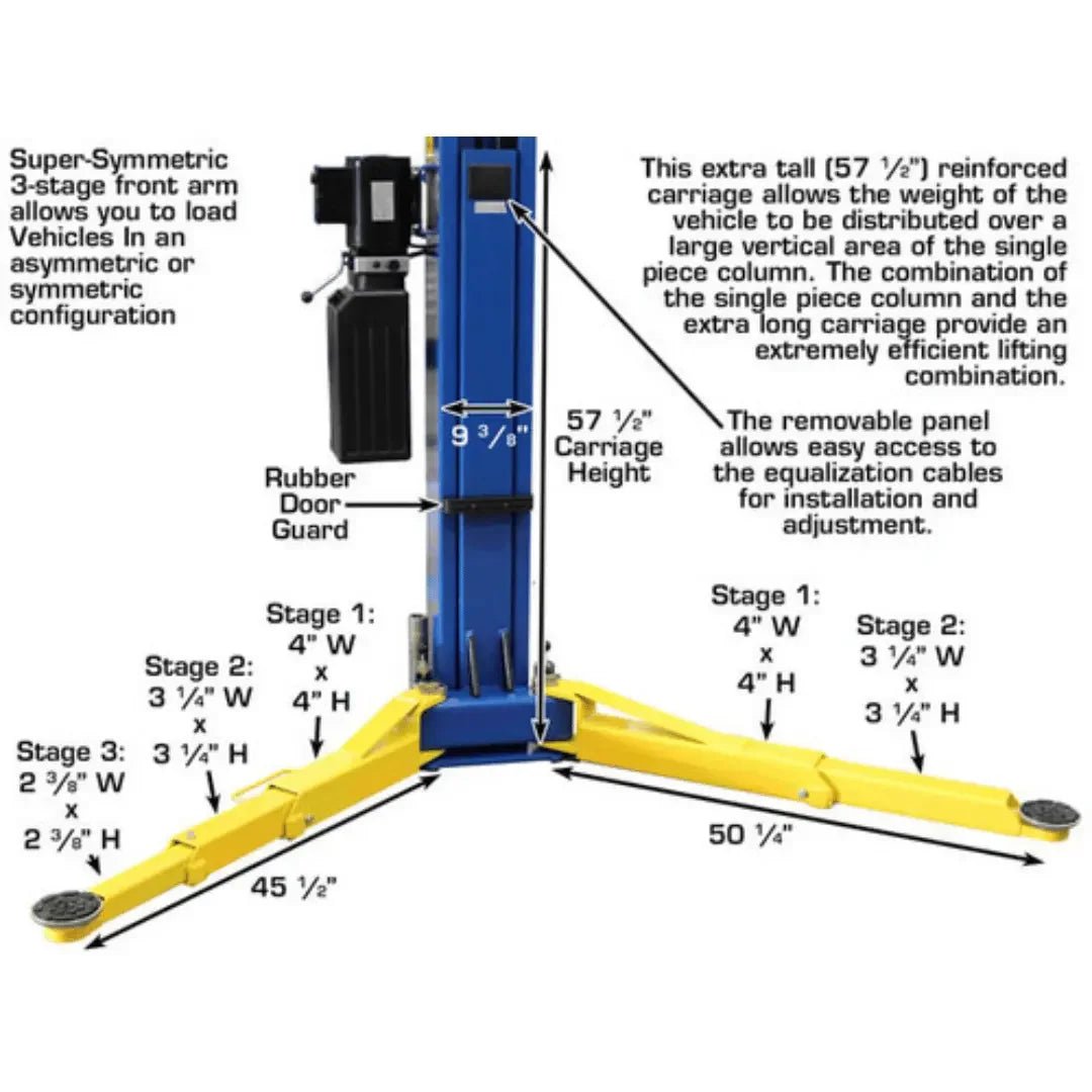 Atlas 9OHSC Overhead 9,000 lb. Capacity 2-Post Lift - Image 11