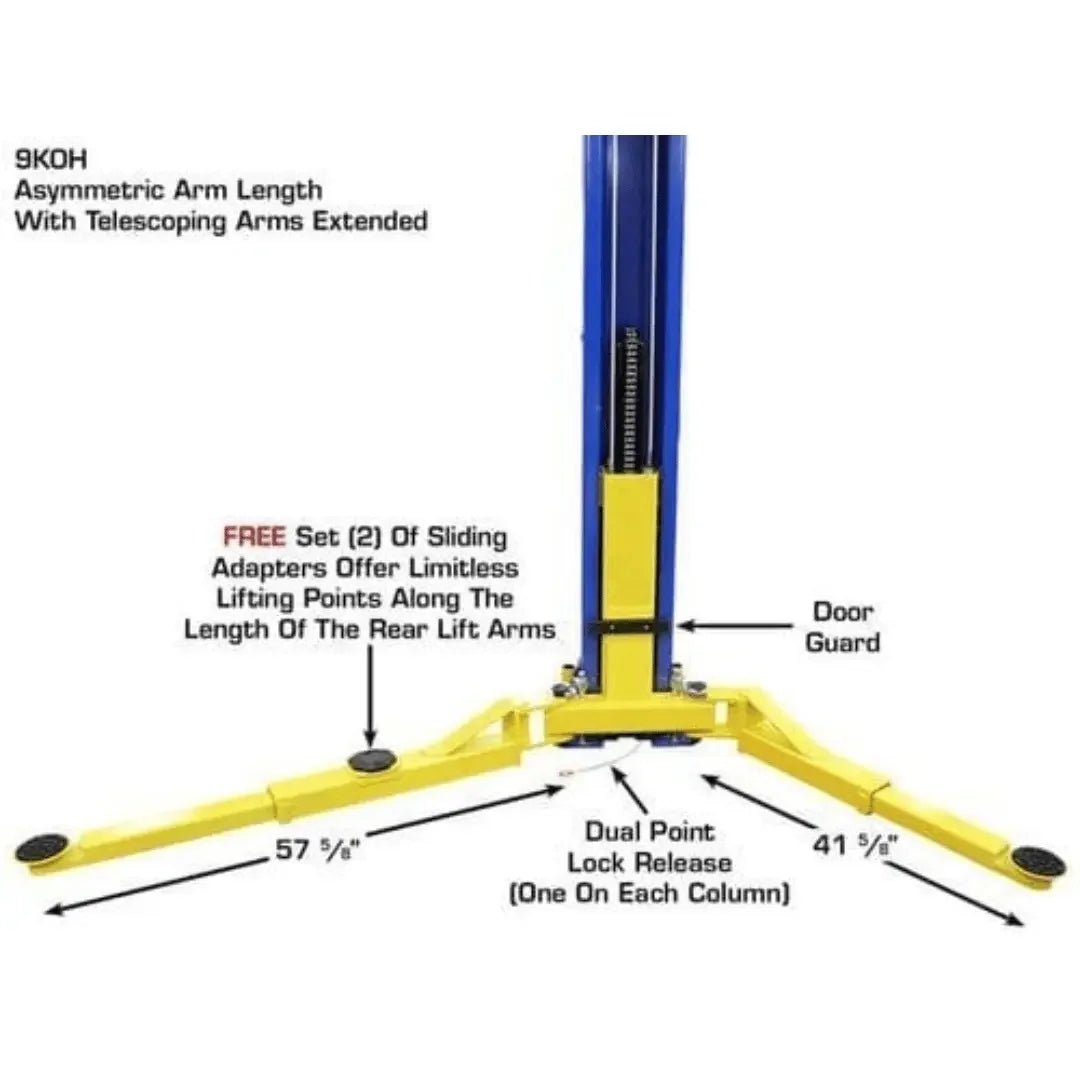 Atlas 9KOHX 9000 lb Overhead 2 Post Lift - Image 12