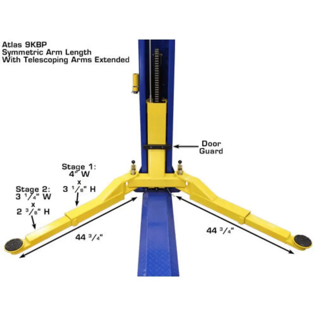 Atlas 9KBPX 9,000 lb Baseplate 2 Post Vehicle Lift - Image 13