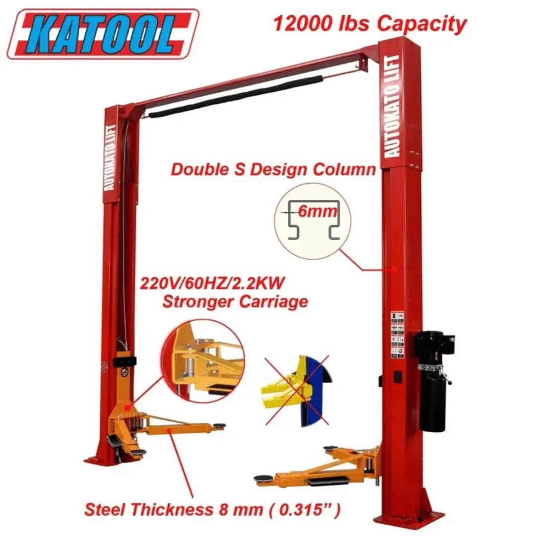 Katool KT-M120 12,000 lbs lift | 2 Post Clear-floor Vehicle Lift - Image 3