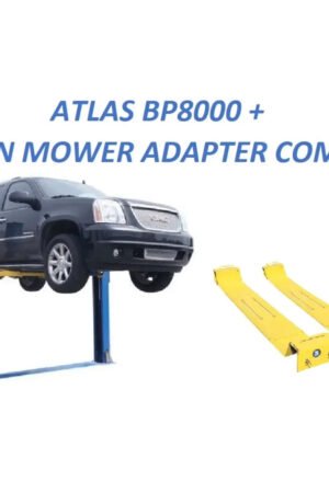 Atlas BP8000 2 Post Car Lift + Lawn Mower Adapter Combo