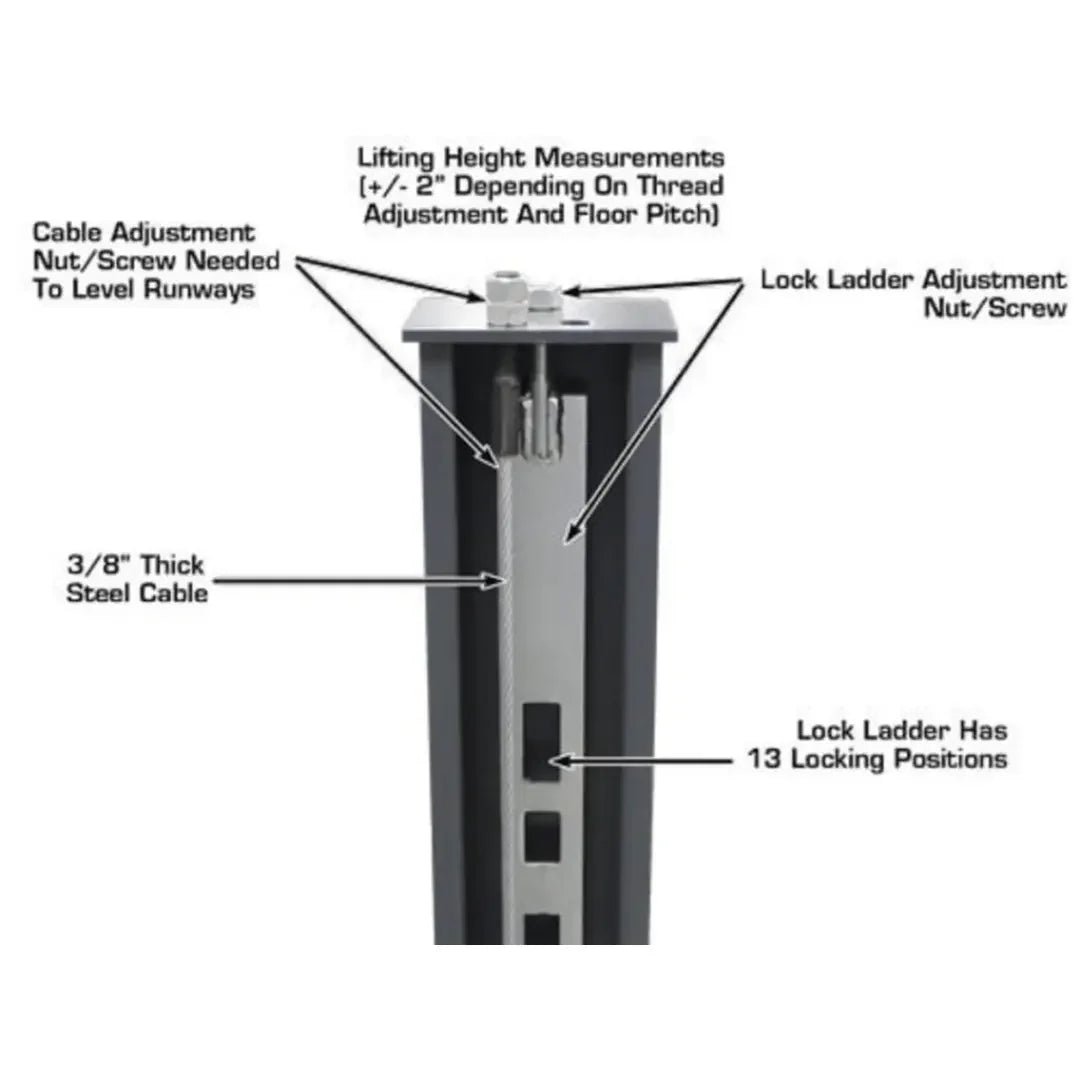Atlas 408SL Super Deluxe Portable Hobbyist 8,000 lb. Capacity 4-Post Lift - Image 19