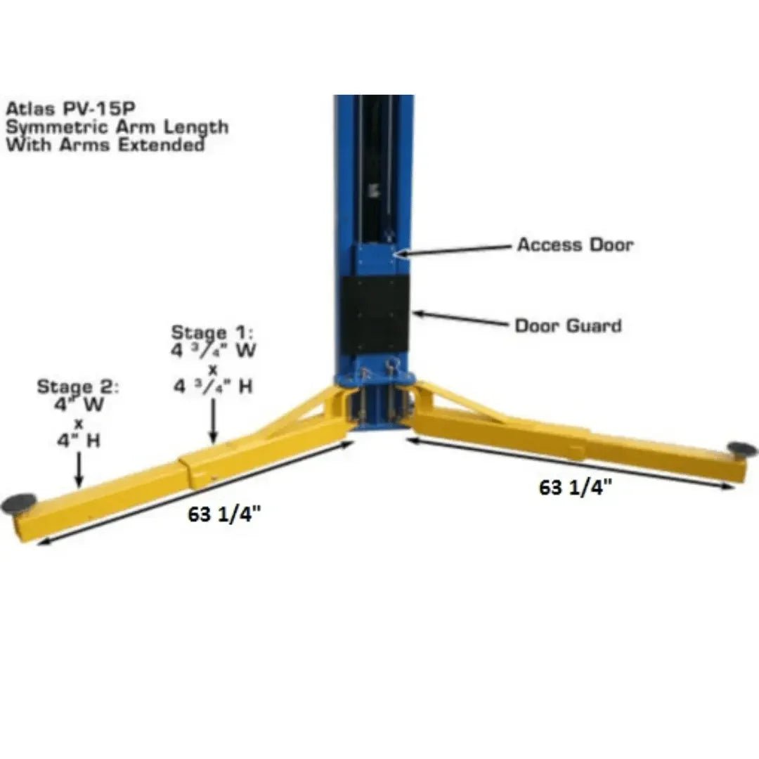 Atlas PV15PX 15,000 lb Overhead 2 Post Lift - Image 20