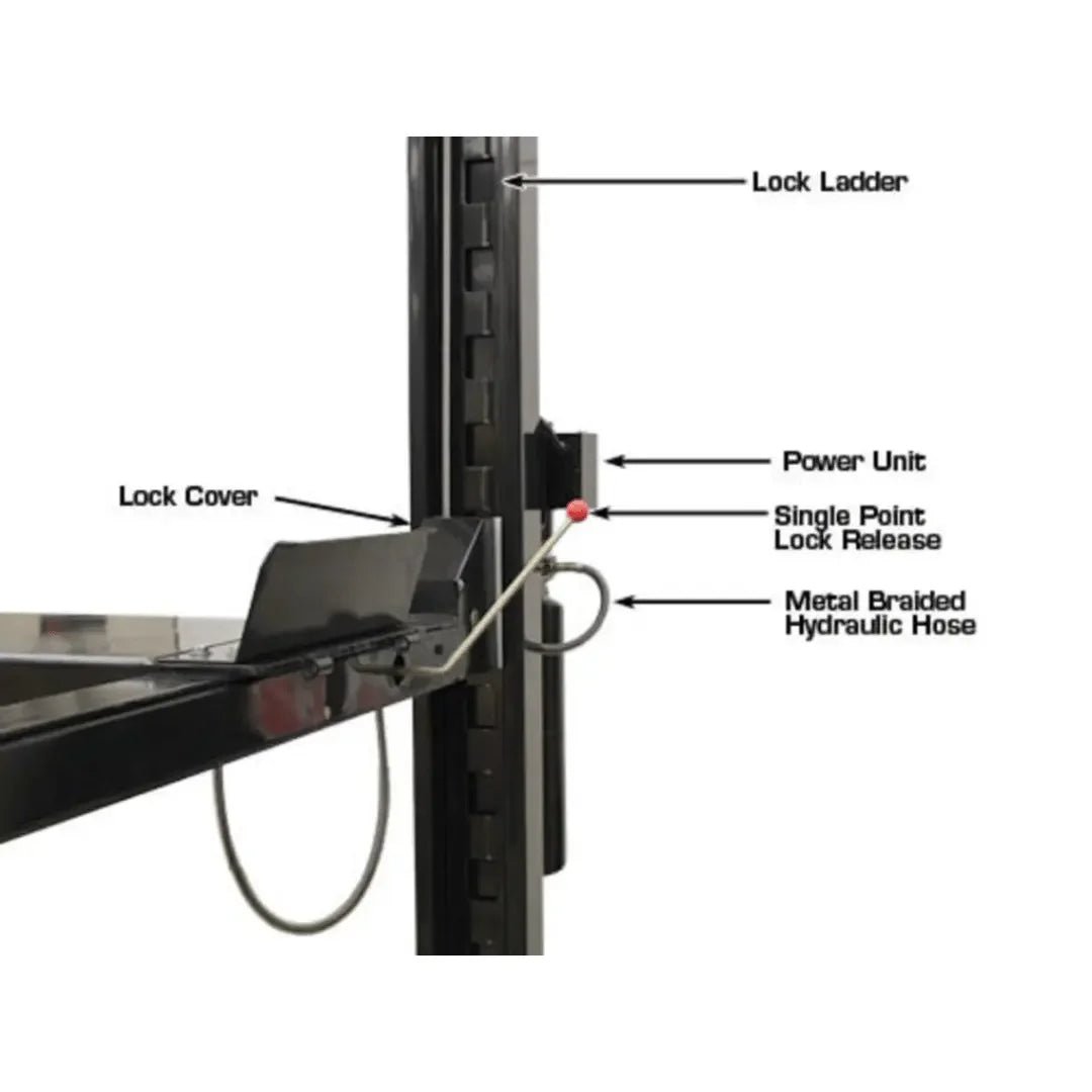 Atlas Garage PRO9000 4 Post Lift + RJ6 Rolling Jacks Combo - Image 17