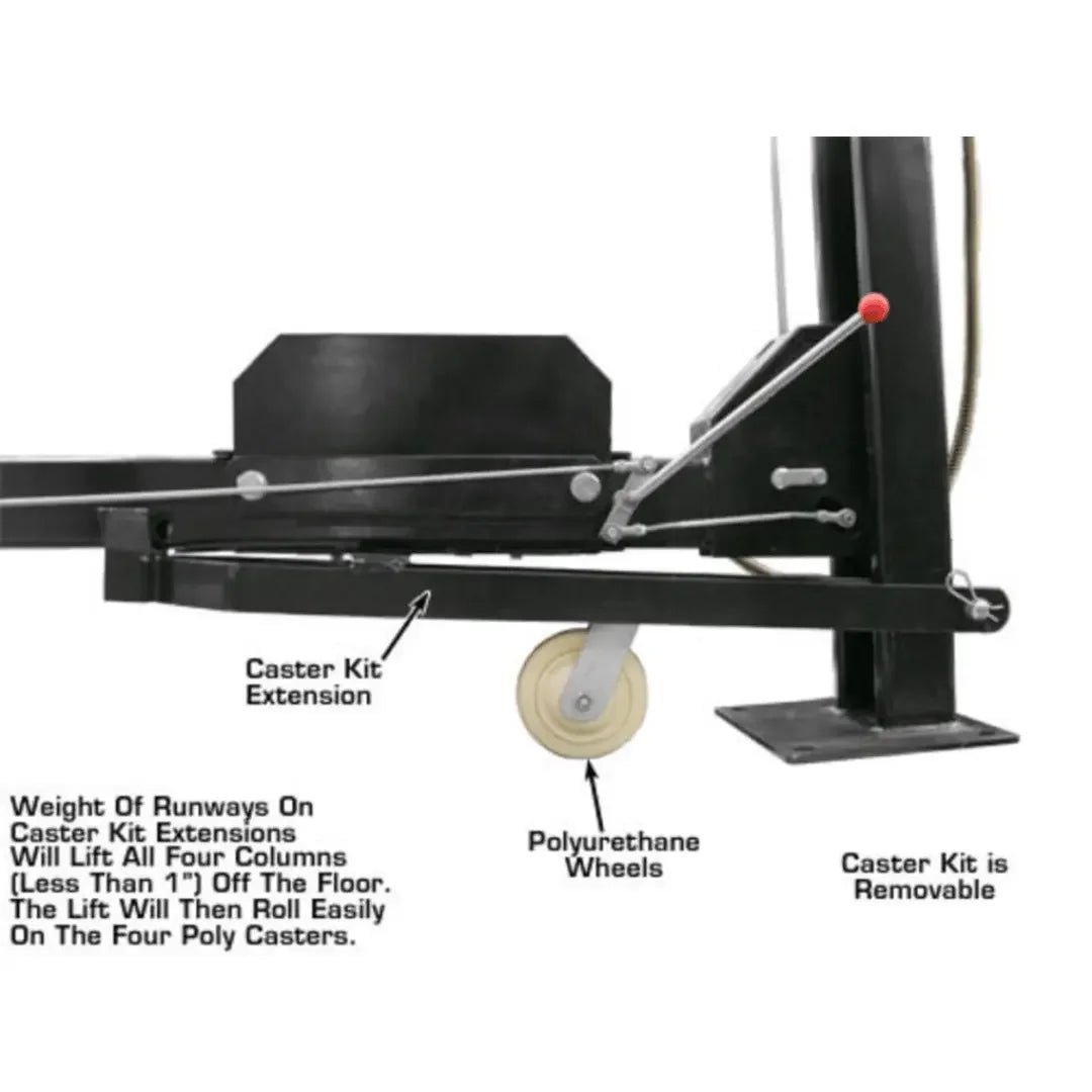 Atlas Garage PRO8000EXT 4 Post Lift + RJ35 Sliding Jacks Combo - Image 24