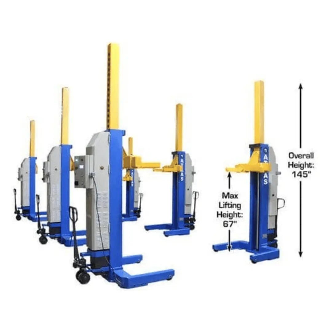 Atlas 99,000 LB. ALI Certified Battery Powered Mobile Column Automotive Lift System - Image 2