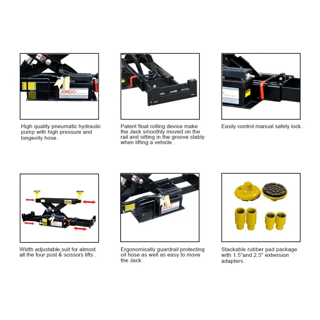Amgo J6A 6,000 lb Rolling Jack - Image 2