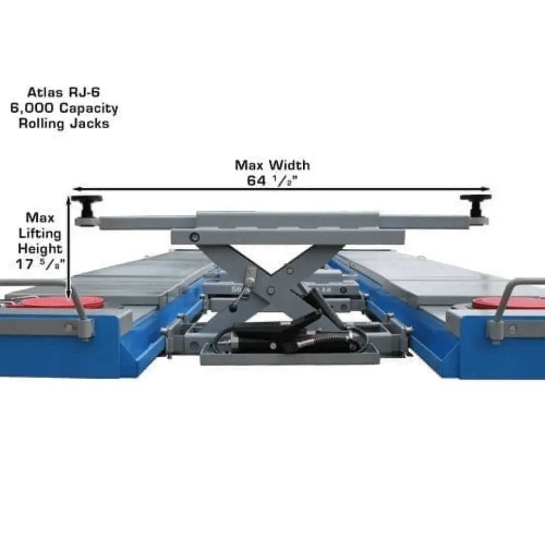 Atlas 12AWFSL Alignment Scissor Lift and RJ-6 Rolling Jack Combo - Image 19