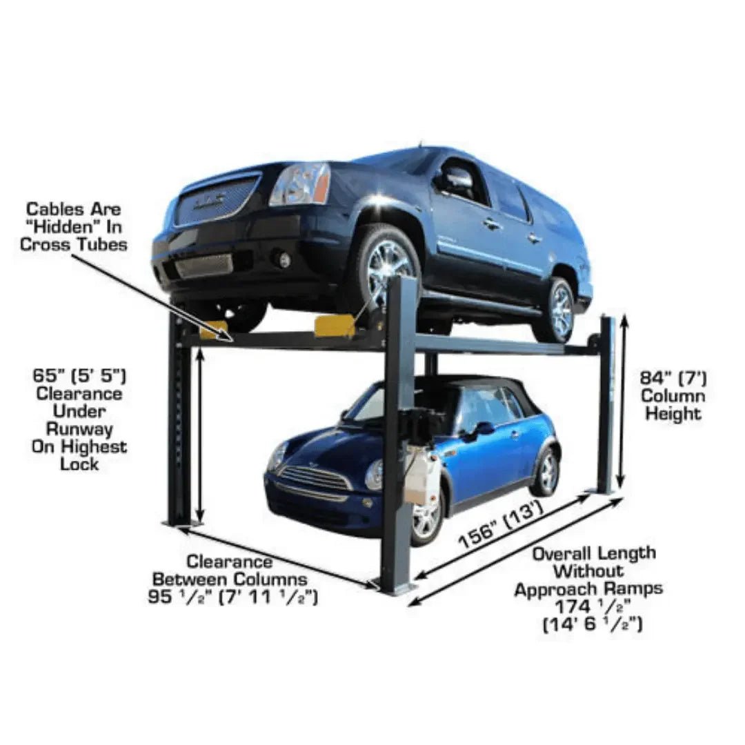 Atlas 408SL Super Deluxe Portable Hobbyist 8,000 lb. Capacity 4-Post Lift - Image 2