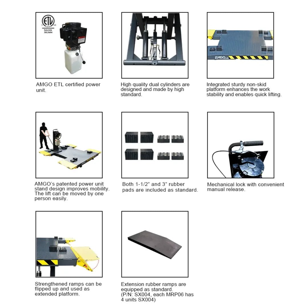Amgo MRP06 Mid Rise Portable Auto Lift - Image 2