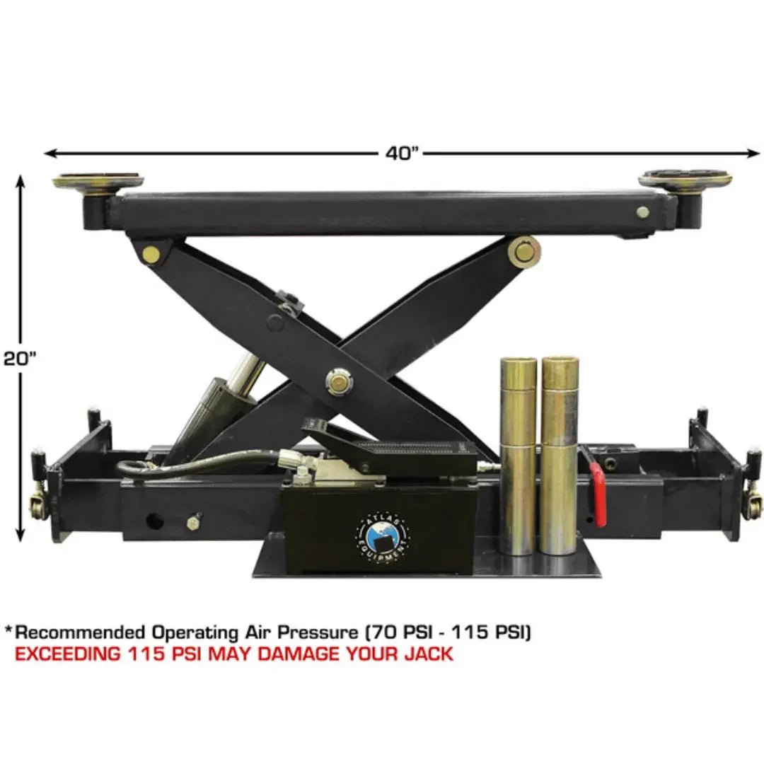 Atlas 414 14,000 lb Commercial 4-Post Lift + RJ8 Rolling Bridge Jacks Combo - Image 8