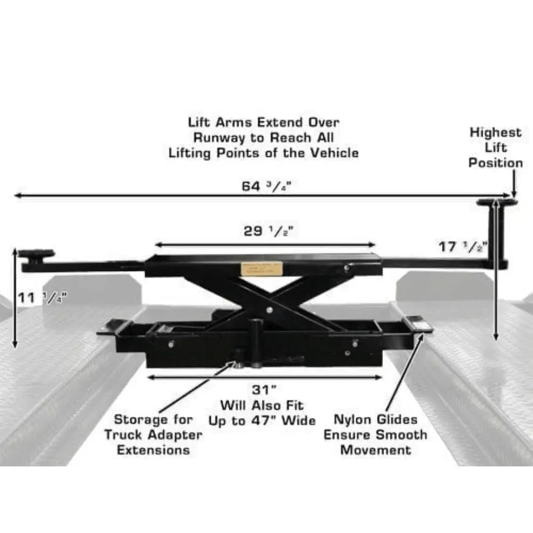 Atlas PREMIUM 408SL 4 Post Lift + RJ35 Sliding Jacks Combo - Image 27