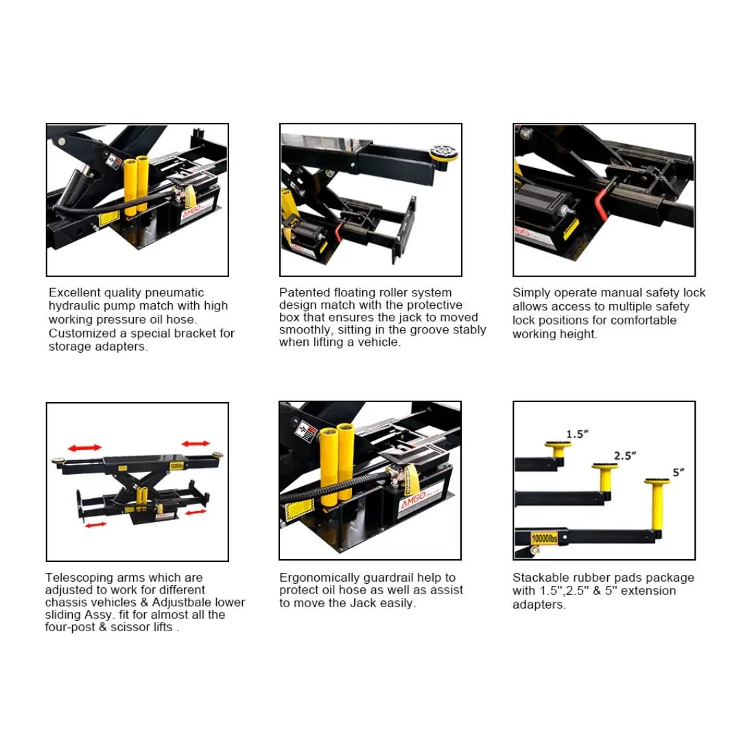 Amgo RJ-10A 10,000 lb Rolling Jack - Image 2