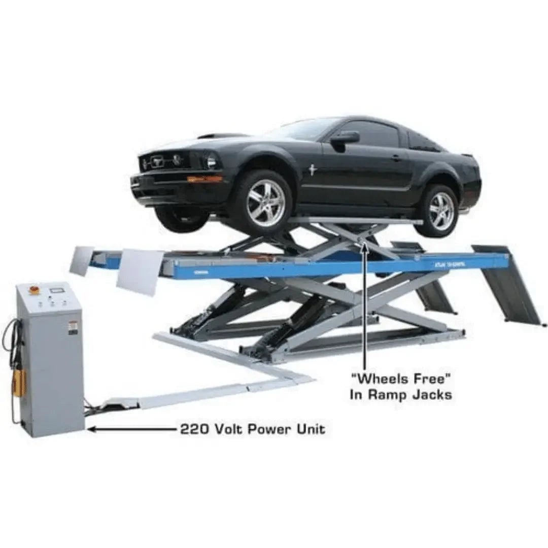 Atlas 12AWFSL Alignment Scissor Lift and RJ-6 Rolling Jack Combo - Image 4