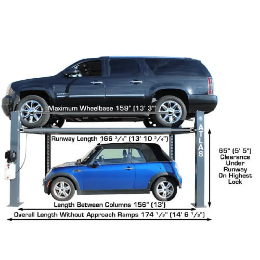 Atlas 408SL Super Deluxe Portable Hobbyist 8,000 lb. Capacity 4-Post Lift - Image 3