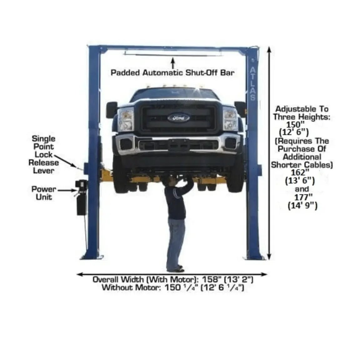 Atlas PV15PX 15,000 lb Overhead 2 Post Lift - Image 3