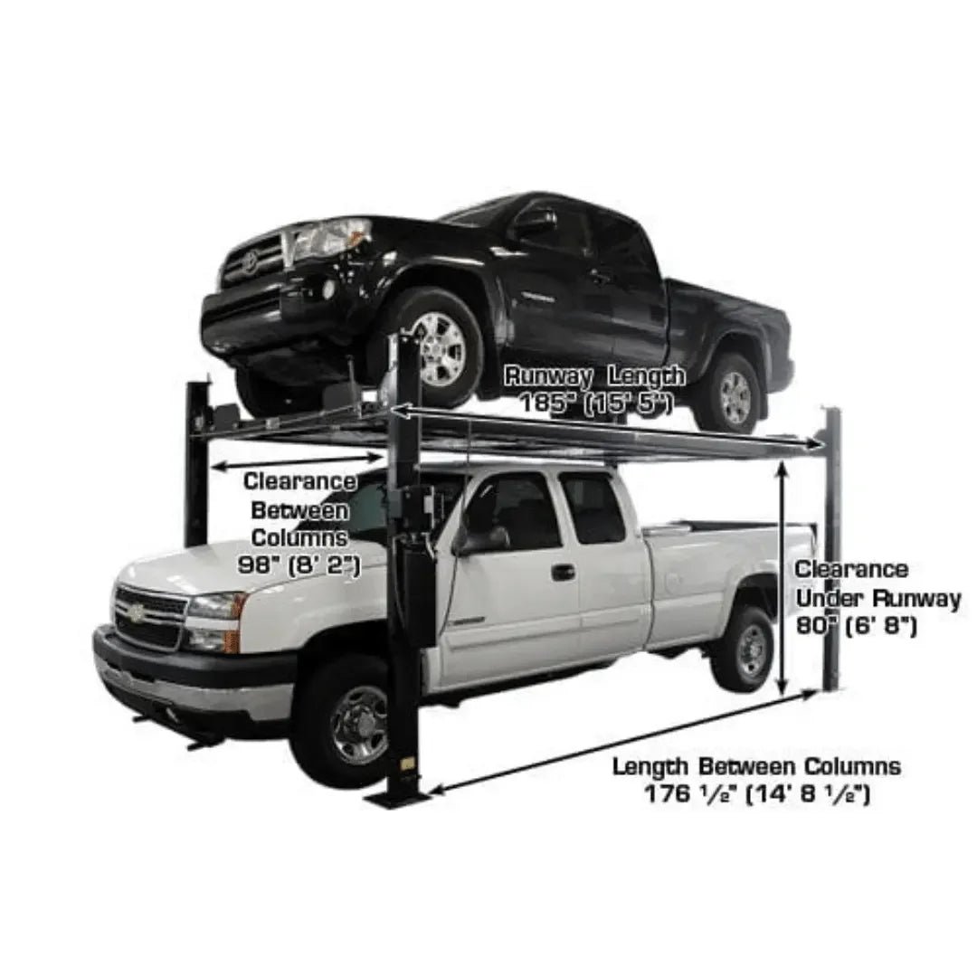 Atlas Garage PRO8000EXT-L Extra Tall/Extra Long Portable Hobbyist 8,000 lb. Capacity 4-Post Lift - Image 4