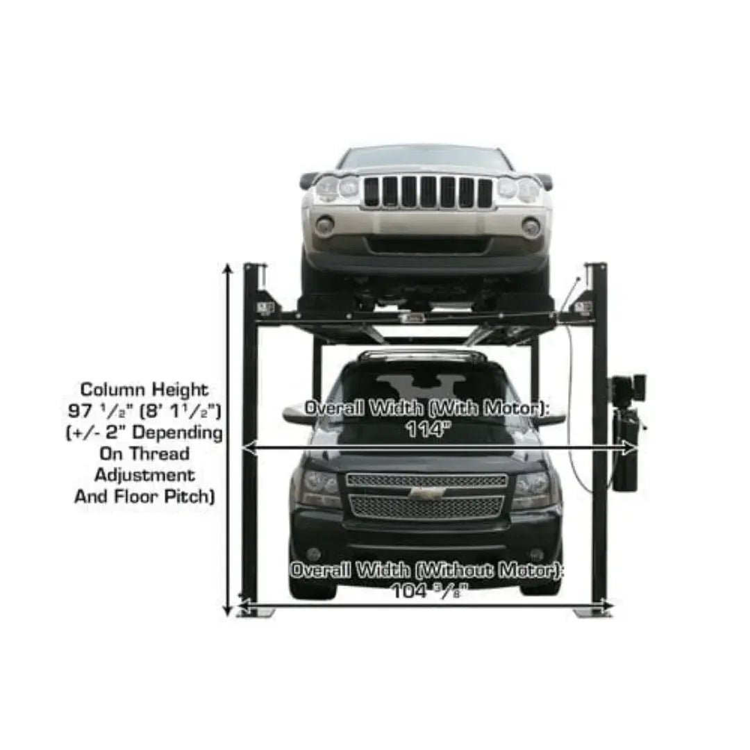 Atlas Garage PRO8000EXT 4 Post Lift + RJ35 Sliding Jacks Combo - Image 4