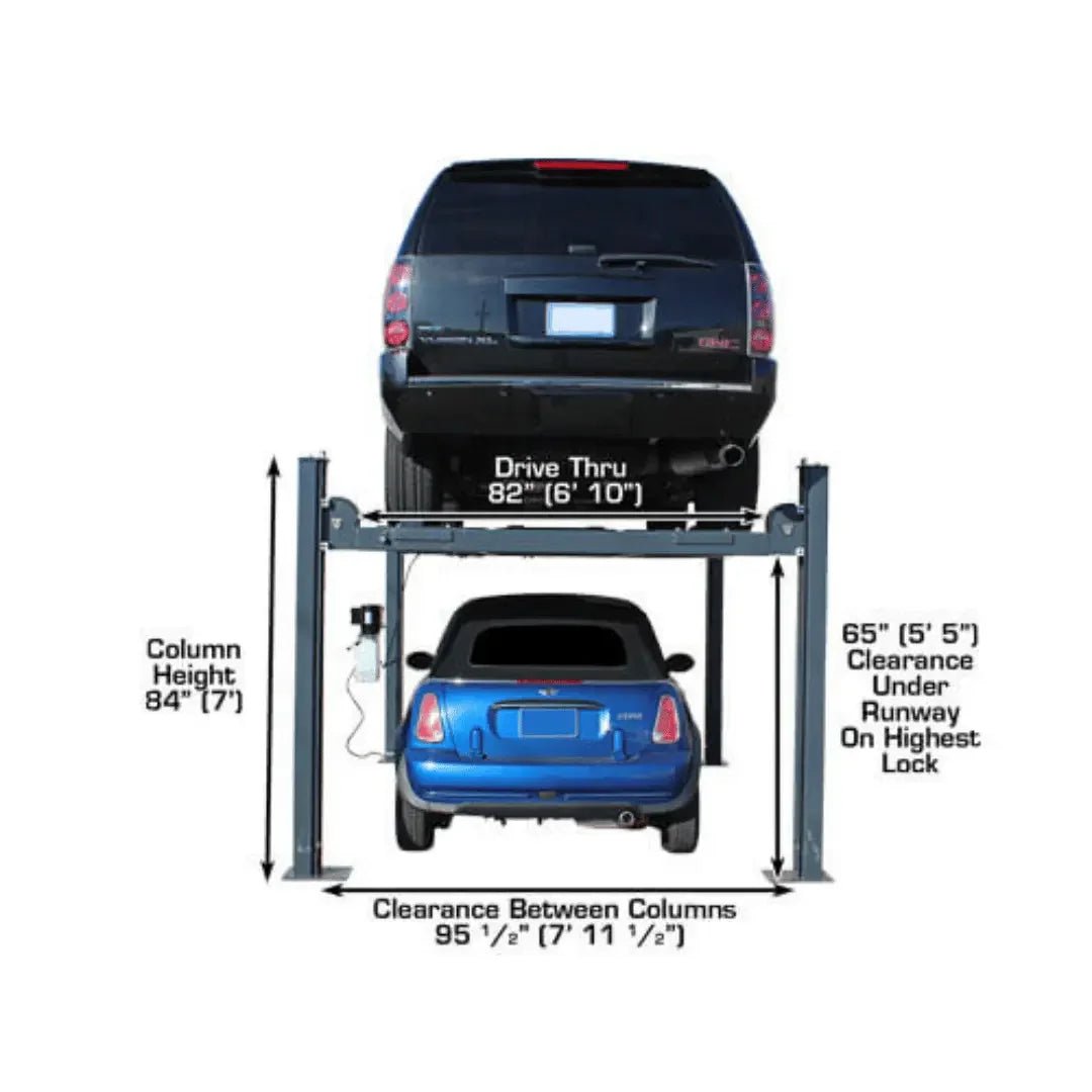 Atlas 408SL Super Deluxe Portable Hobbyist 8,000 lb. Capacity 4-Post Lift - Image 5