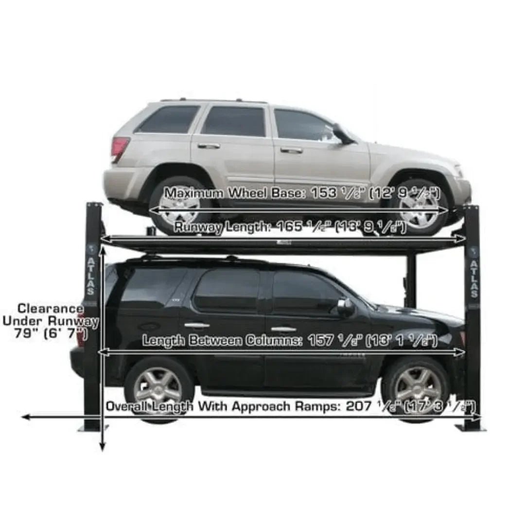 Atlas Garage PRO8000EXT Extra Tall Portable Hobbyist 8,000 lb. Capacity 4-Post Lift - Image 5