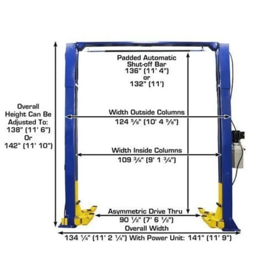 Atlas 9KOHX 9000 lb Overhead 2 Post Lift - Image 5