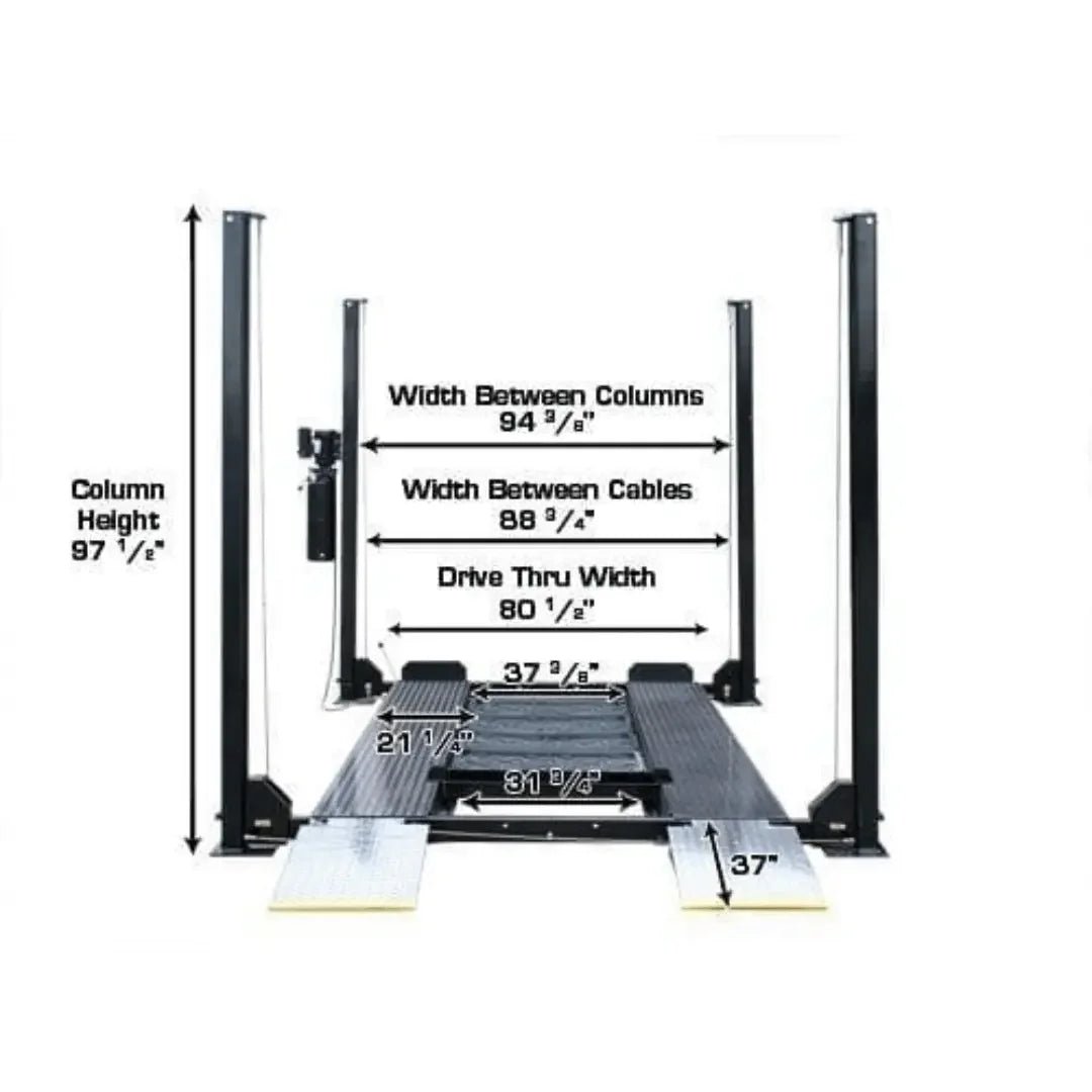 Atlas Garage PRO8000EXT Extra Tall Portable Hobbyist 8,000 lb. Capacity 4-Post Lift - Image 6
