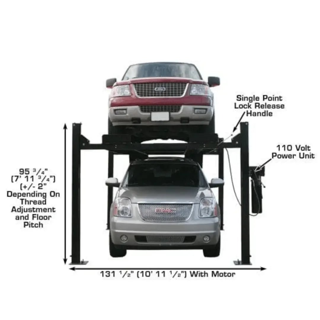 Atlas Garage PRO9000 4 Post Lift + RJ6 Rolling Jacks Combo - Image 4