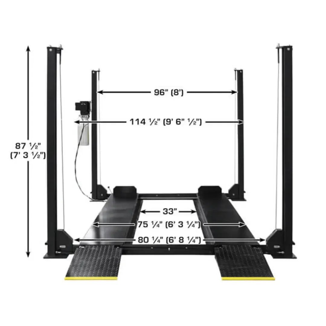 Atlas APEX8 ALI Certified Hobbyist 8,000 lb. Capacity 4-Post Lift - Image 6