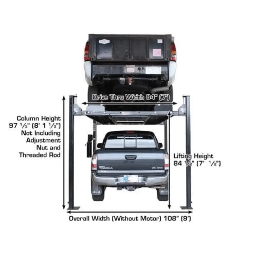 Atlas Garage PRO8000EXT-L 4 Post Lift + RJ35 Sliding Jack Combo - Image 6