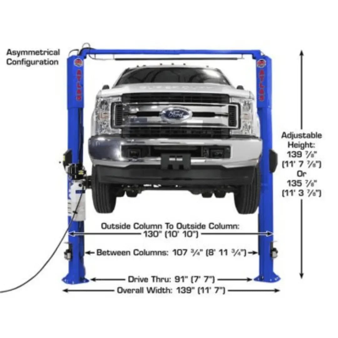 Atlas Platinum PVL10 ALI Certified Commercial Overhead 10,000 lb. Capacity 2 Post Car Lift - Image 6