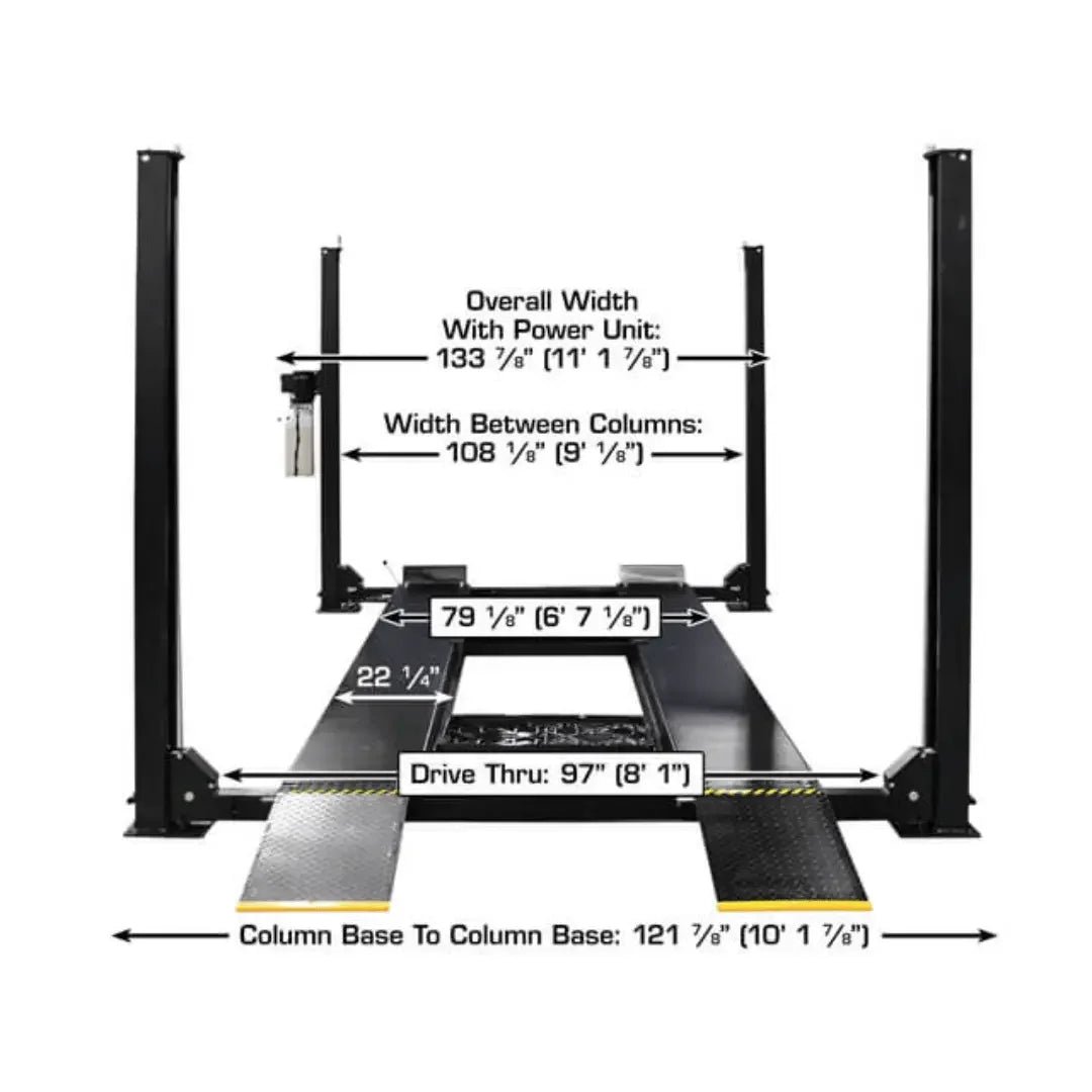 Atlas ALI Certified APEX9 4-Post Lift + RJ6 Rolling Bridge Jack Combo - Image 6