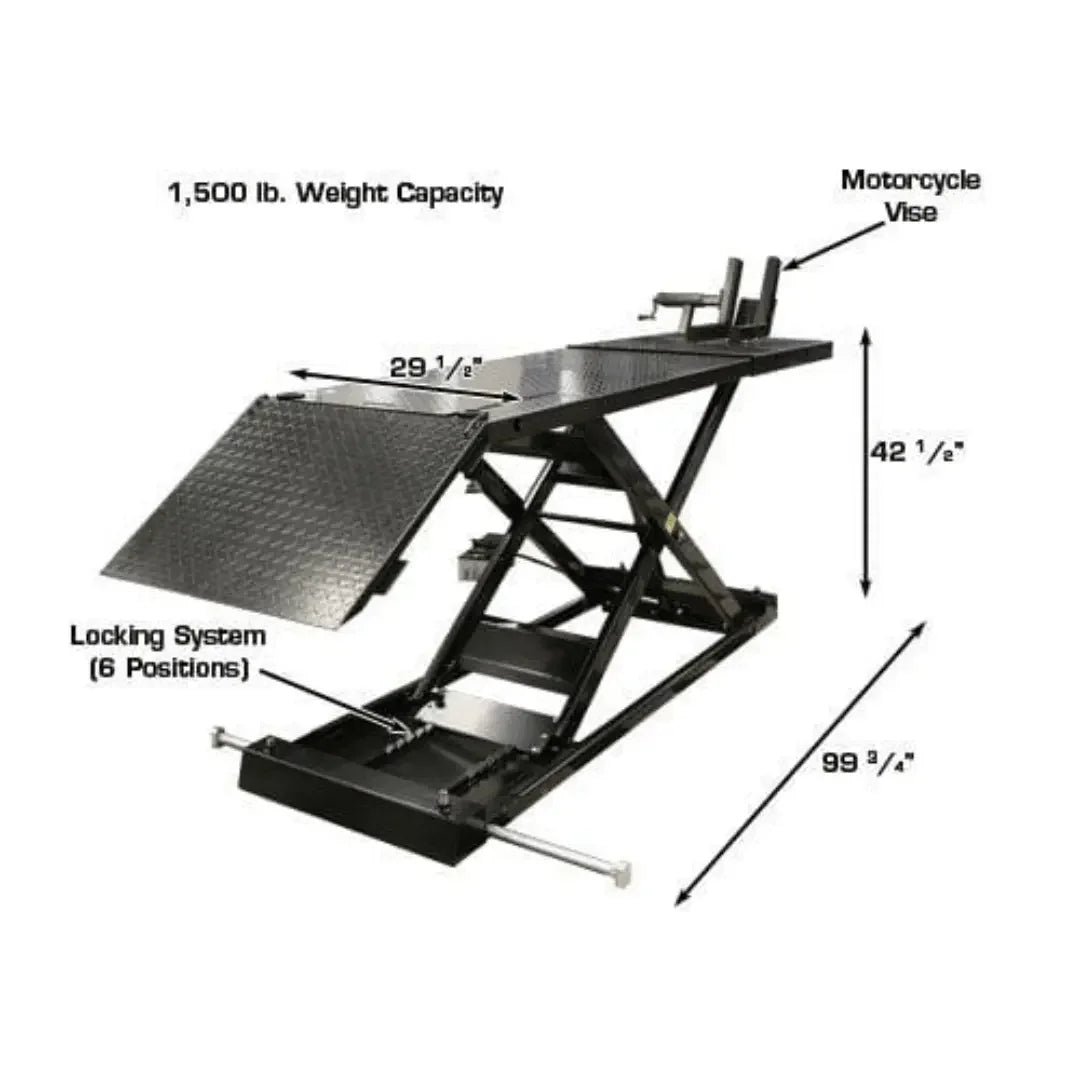 Atlas HI-RISE 1500 Motorcycle/ATV Lift 1,500 lb Capacity - Image 7