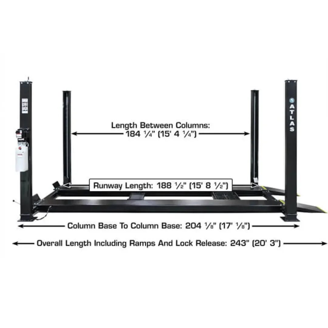 Atlas APEX9 ALI Certified Hobbyist 9,000 lb. Capacity 4-Post Lift - Image 5