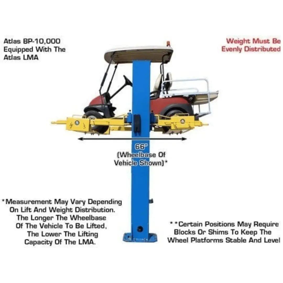 Atlas 9OHSC 2-Post Lift + Lawn Mower Adapter Combo - Image 27