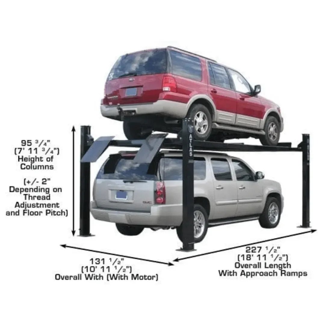 Atlas Garage PRO9000 4 Post Lift + RJ35 Sliding Jacks Combo - Image 7