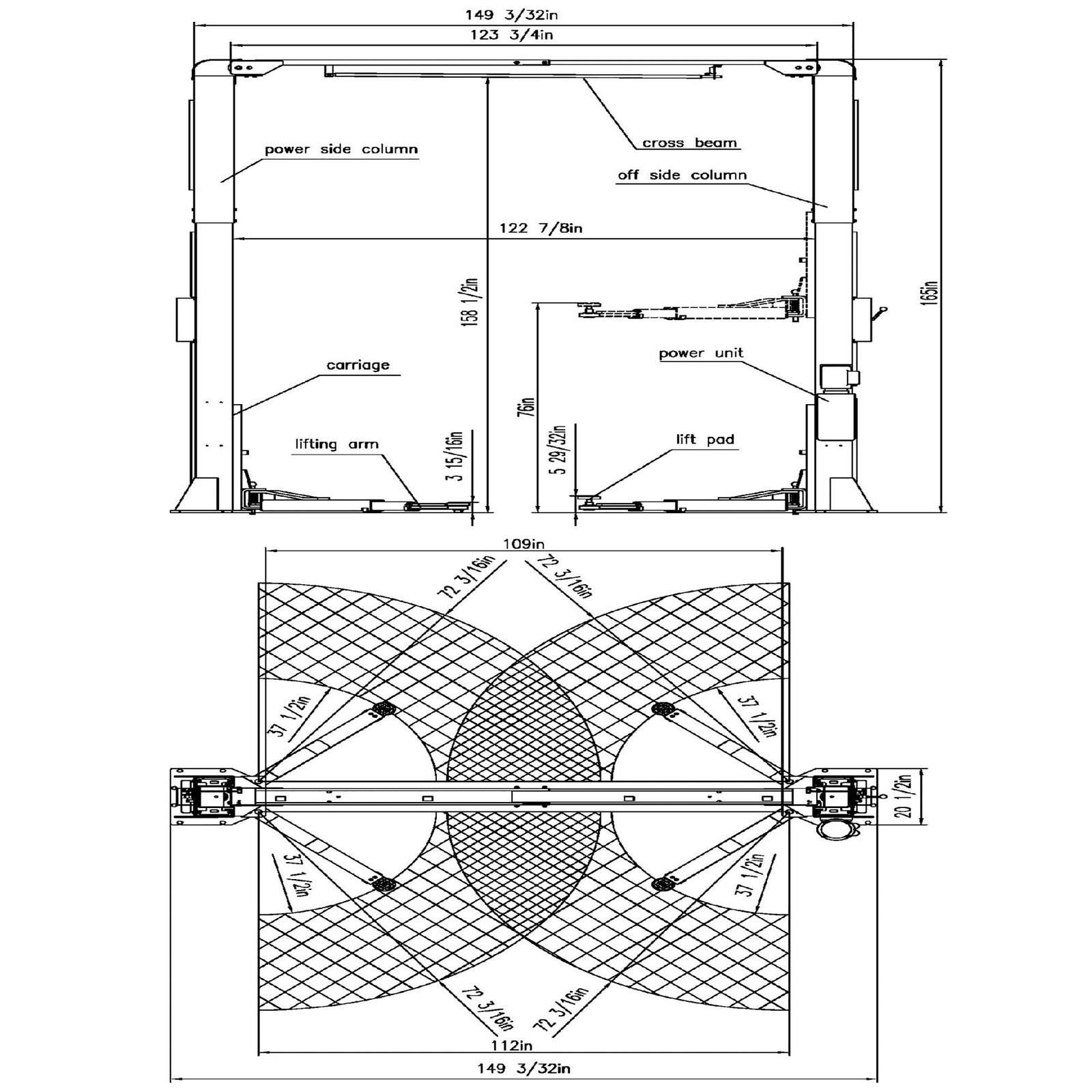 APlusLift 12,000LB 2-Post Overhead Single Release Direct Drive Car Lift with A 3-Year Warranty - AP-12SR - Image 17