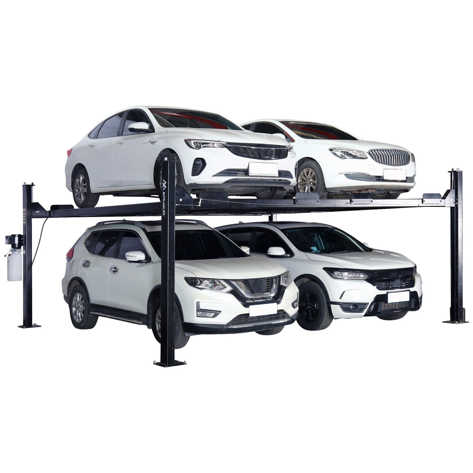 APlusLift 9,000LB 4-Post Double Deck Parking Storage Car Lift - HW-9KDP - Image 2