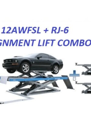 Atlas 12AWFSL Alignment Scissor Lift and RJ-6 Rolling Jack Combo