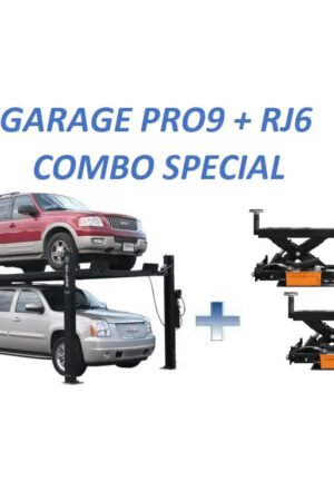 Atlas Garage PRO9000 4 Post Lift + RJ6 Rolling Jacks Combo