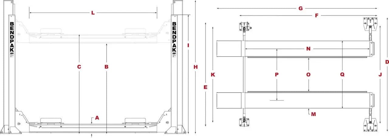 BendPak HD-9AE 9,000 lb. 4 Post Alignment Lift - Image 6
